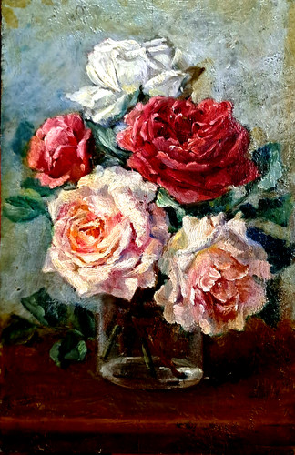 Ancien tableau huile sur - huile,