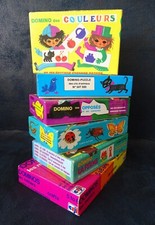 Lot DOMINO jeu éducatif FERNAND NATHAN Loto puzzle Ceji Rétro Vintage 70's