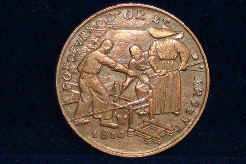 Mèdaille bronze fondeeurs - bronze,