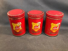 Lot de 3 anciennes boites en tole publicitaire années 1950 déco cuisine Tostine