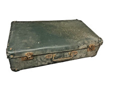 ANCIENNE VALISE VERTE PAS MALLE DE TRANSPORT VOYAGE SAC