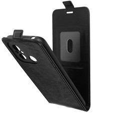 Étui pour Xiaomi Redmi 12C clapet vertical magnétique porte-carte Noir