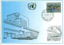 United Nations Geneva 1994  Postcard  Alvar Aalto  Building   Helsinki Finland