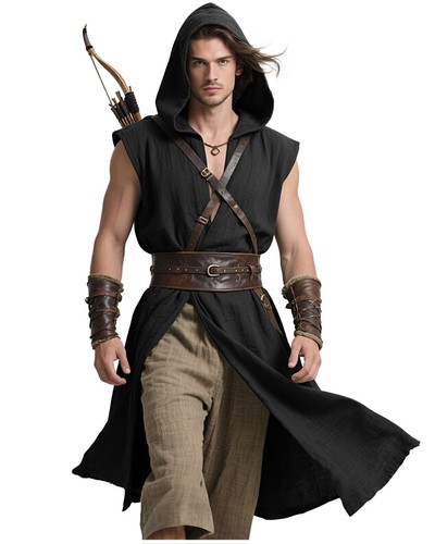 Medieval sleeveless hooded - sleeveless,