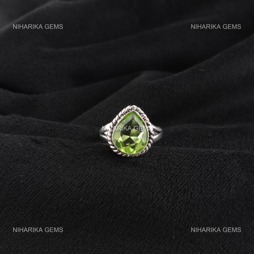 Bague solitaire peridot - bague,