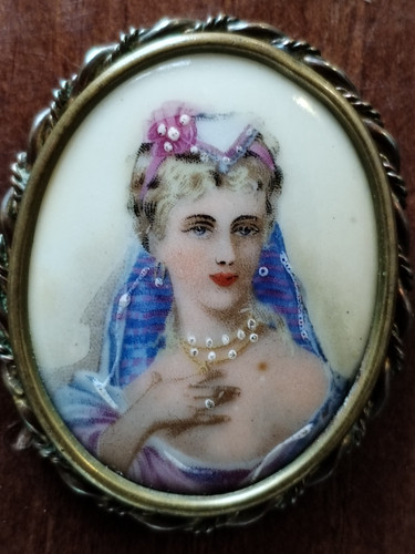 Broche camée ancien - camée, en