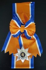 Écharpe et Plaque de grand-croix de l' Ordre d'Orange-Nassau - PAYS-BAS - TBE