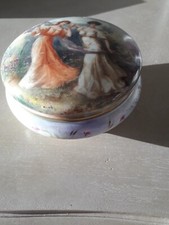 bonbonnière,  boite à bijoux, à poudre porcelaine T&V Limoges XIXe