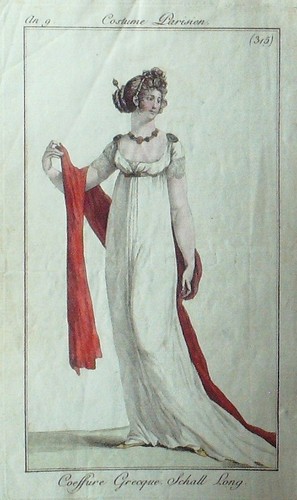 Gravure mode costume parisien - mode,