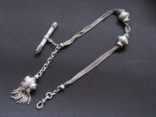 Ancienne Chaine de montre Gousset - 32,3 gr - Argent Silver - Pocket Watch Chain