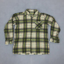 Chemise Laine Carreaux Tartan Plaid Épais Vintage 90s Marquis Homme M Vert