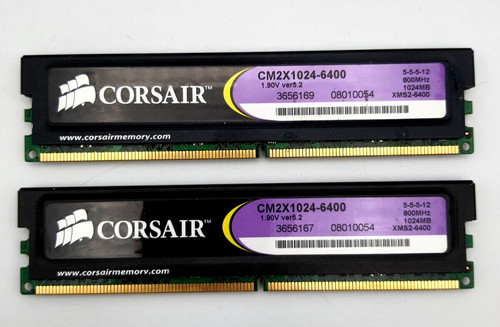 Barrettes ram 1gb - 2, ddr2