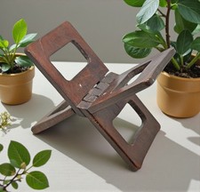 Antique en Bois Sainte Coran Livre Socle Original Ancien Main