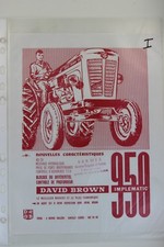 prospectus brochure tracteur David Brown 950 implematic tractor traktor tratorre