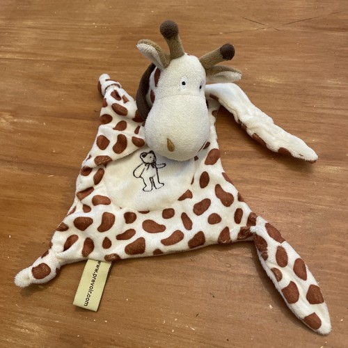 Doudou plat girafe beige - doudou,