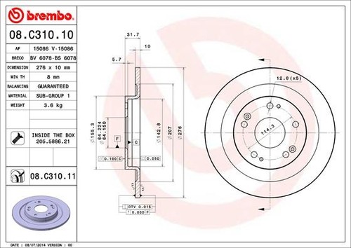 Brembo c310 11 disque - 2,