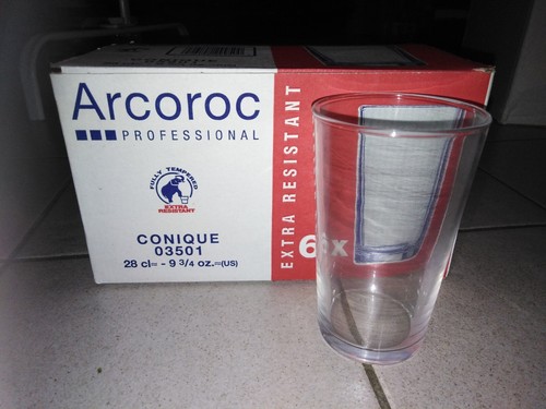Verres bière eau - 6, arcoroc