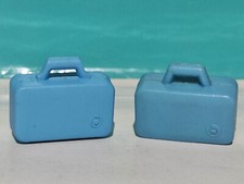 PLAYMOBIL LOT VALISES BLEUES VALISES STATION MÉDECIN INFIRMIER TRAIN BUS