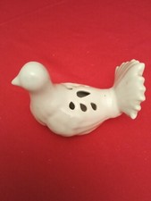 Jolie Colombe pique-fleurs en Céramique porcelaine blanche