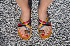 Sandales femme cuir croisé - -,