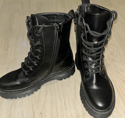 Bottines boots cuir lacets - bottines,
