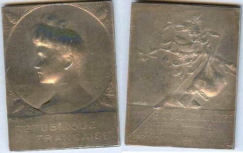 Médaille table eaux - de,