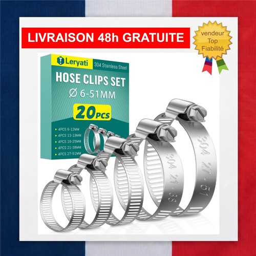 20x colliers serrage inox - 20x, de