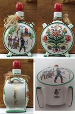 Flacon 13,5cm peint main Zsolnay Pecs Porcelaine hongroise - Harkanyi Emlek