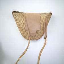 Handmada raffia crossbody bag