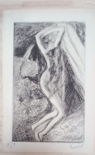 Jacqueline Marval (1899-1932), Femme allanguie, eau-forte, vers 1925