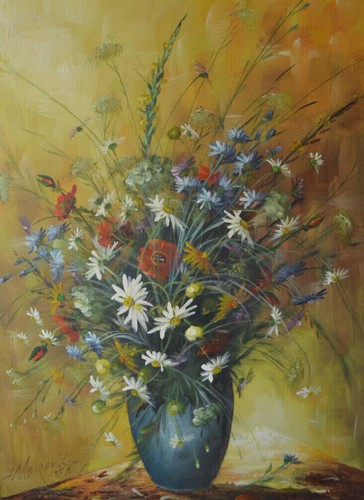Tableau huile sur toile - , signé