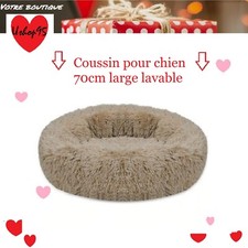 Coussin Chien 70cm couchage Chats Matelas Corbeille Grand Chaud Beige Lavable