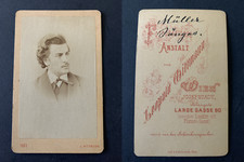 Wittmann, Wien, le ténor Georg Müller  Vintage albumen print CDV.Né le 13 janv