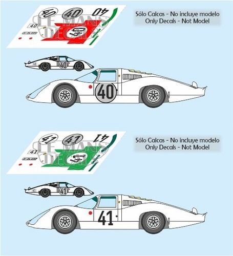 Decals porsche 907 mans - lh,