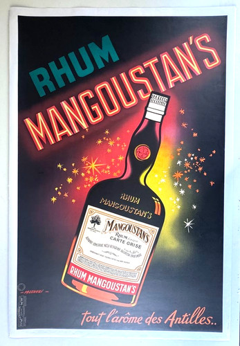 Affiche originale litho rhum - affiche,