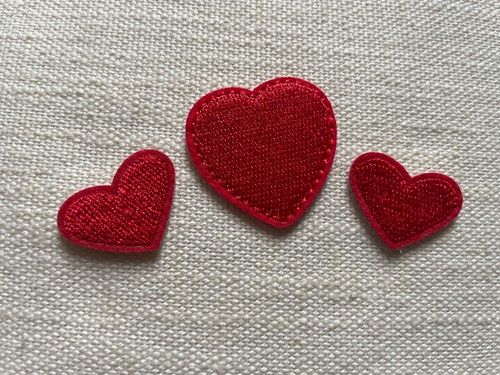 Patch écusson cœur rouge