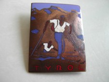 Ancien et RARE insigne EGF 40mm TYROL - NEIGE MONTAGNE SKI Autriche / Allemagne