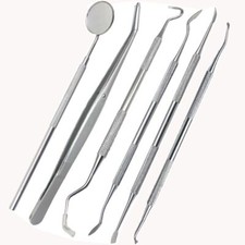 Scaler faucille Miroir dentaire Outil préparé Dentiste Kit de soins dentaires