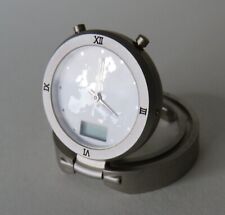 montre de bureau acier ronde