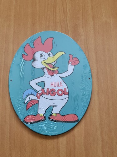 Plaque publicitaire huiles - plaque,