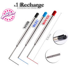 1 Recharge NOIR, BLEU ou ROUGE 9,9cm Stylo bille ...Compatible Grandes Marques