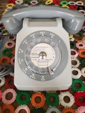 Téléphone fixe à cadran gris années 70 Vintage - Socotel S63 