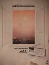 PUBLICITÉ DE PRESSE 1979 OFFREZ UN RÉVEIL RADIO JAZ LES MATINS SONT PLUS VIVANTS