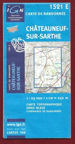 Carte ign serie bleue 1521 - serie, e