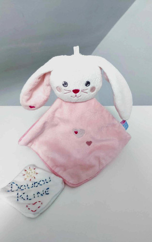 Doudou plat petit lapin - doudou, blanc