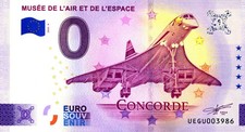93 LE BOURGET Musée de l'Air 4, Concorde, 2025, Billet Euro Souvenir