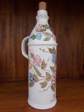 BOUTEILLE LIQUEUR ROUMAINE CERAMIQUE VERNIS FAIT MAIN SIGNEE VINTAGE A SAISIR