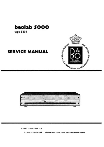 Service manuel instructions - service, d'instructions
