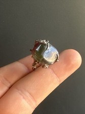 ancienne bague en or Blanc 18k 750 Art Nouveau Créateur Amétrine Moderniste