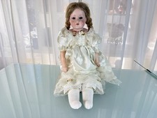 Poupée d'artiste ancienne poupée tête porcelaine de collection 61 cm état...